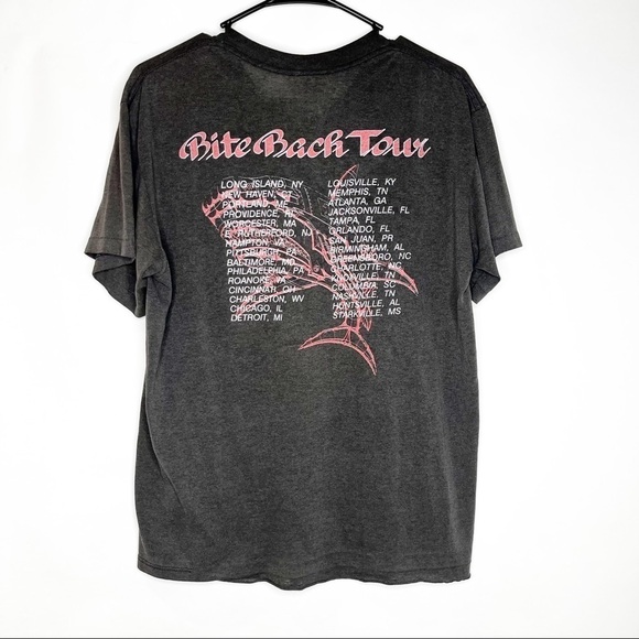 Vintage 80s Great White Bite Back Tour T-Shirt 1987 - Picture 10 of 12